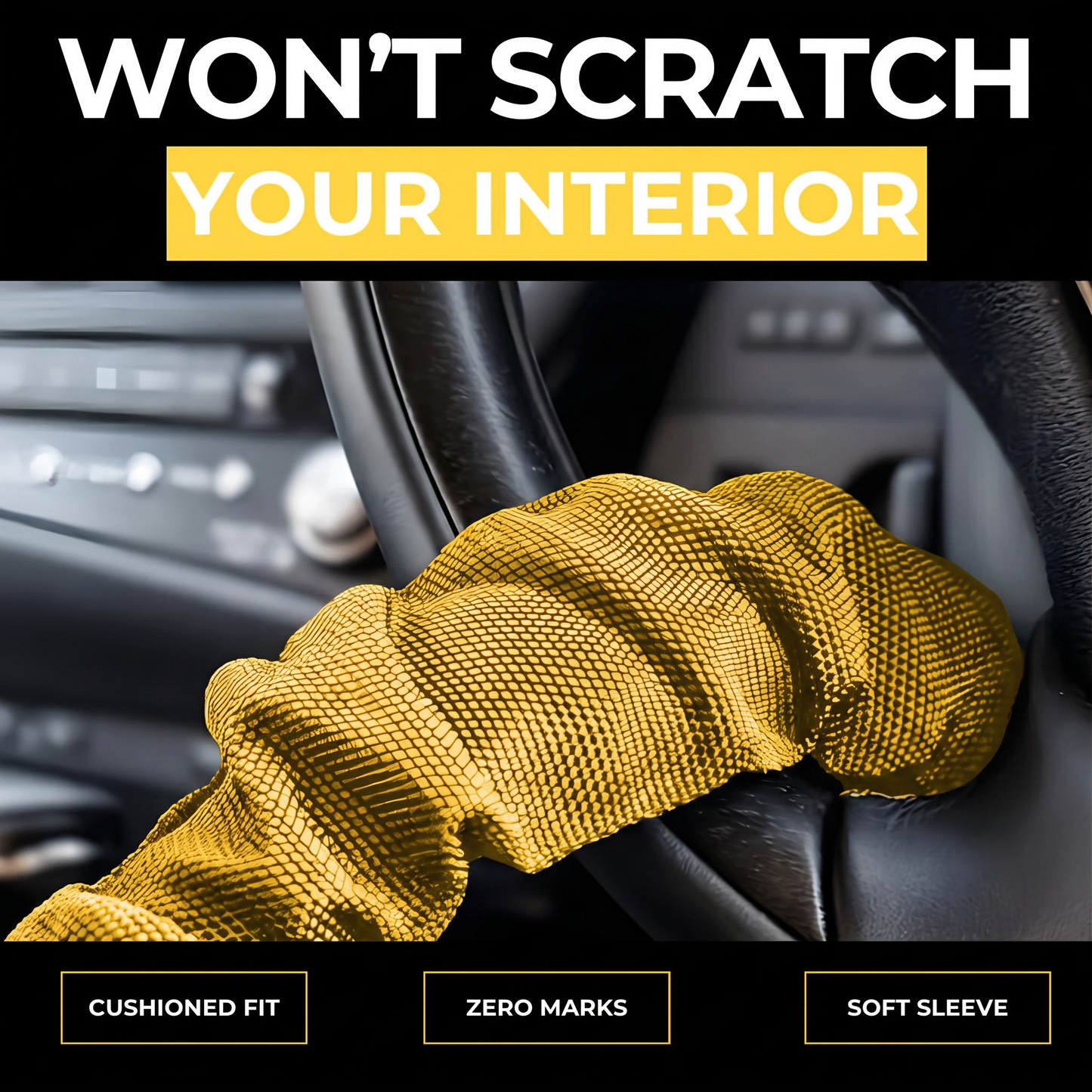 Thieves can be in your car in under 10 seconds. GuardLock™ makes sure they don't bother.
